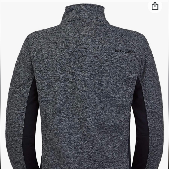 Spyder 1/2 Zip Outbound Pullover Sweater Jacket Gray / Black Large - Picture 2 of 3